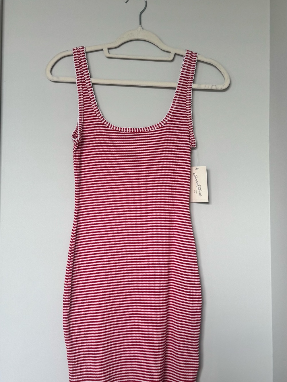Universal Thread Red & White Striped Tank Mini Dress